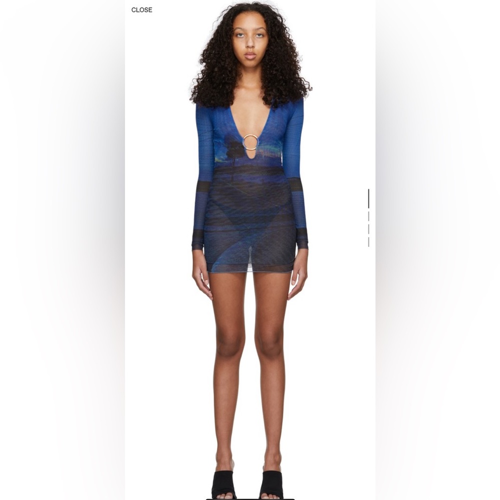Louisa Ballou Blue Helios Mini dress XS